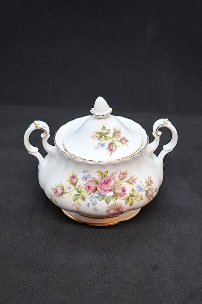 Royal Albert Moss Rose Antique Covered Porcelain Sugar Bowl 320 ml