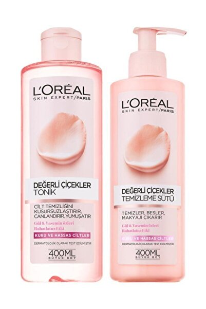 L'Oreal Paris Değerli Çiçekler Kuru Ve Hassas Cilt Temizleyici Set 2