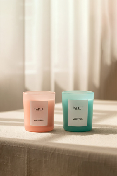 Rakle Basic Soft 2'li Mum Seti Yeşil - Pembe 120 gr