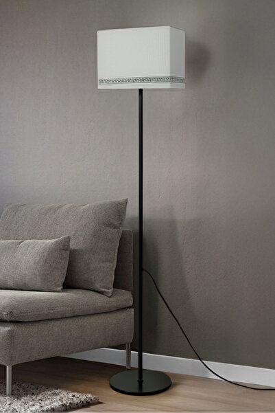 Marrien Corner Siyah Dikdörtgen Başlıklı Lambader - 145 cm Tek Ayaklı Luxury ...