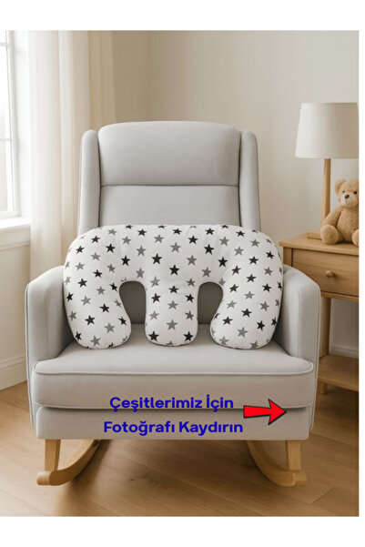 Enbi Design %100 Pamuklu Yenidoğan İkiz Bebek Emzirme Yastığı