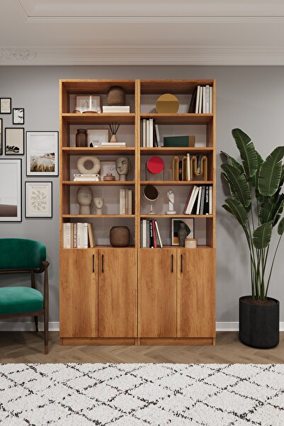 asratrend Asra Trend MDF Petra Kapaklı Kitaplık – Ayarlanabilir Raf, Ev & Ofi...