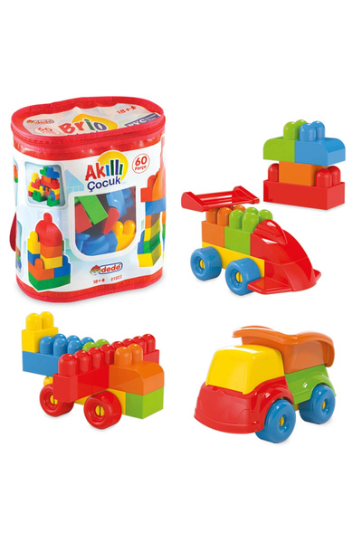 DEDE Smart Kid 60 Piece Big Block Set with Bag