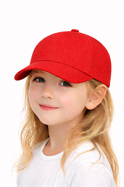 ZERAMİNE Червена детска бейзболна шапка – регулируема отзад с велкро, унисекс...