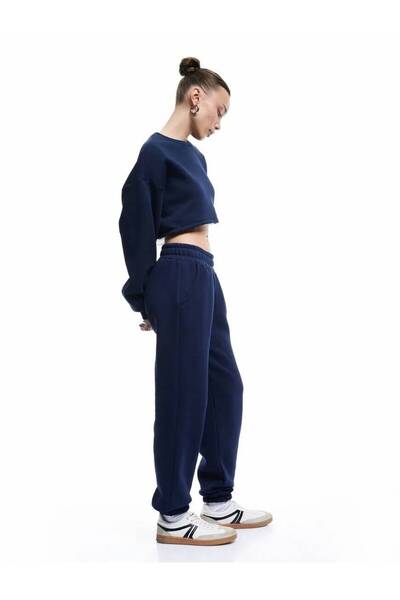 Koton بنطال رياضي Jogger كبير الحجم مع جيوب مرتفعة وخصر مرن