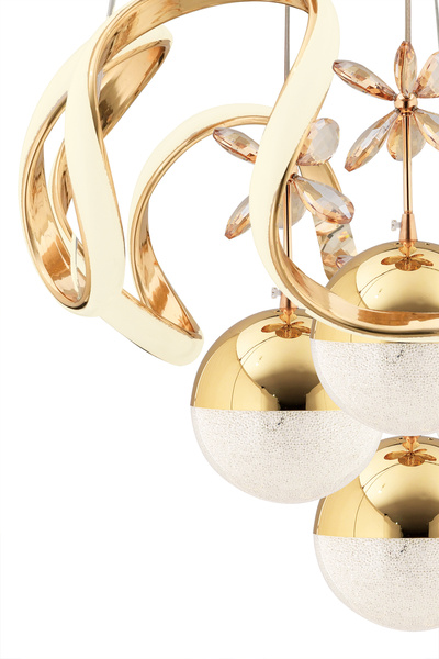 İstanbul Avize Mina Kumandalı Gold Ledli 3 Renk Modern Led Avize
