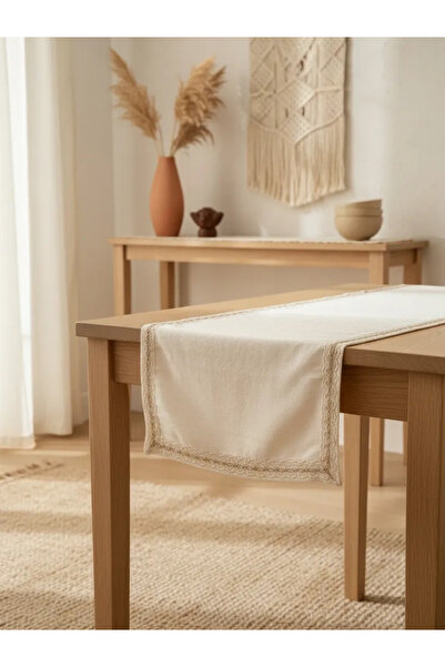 NDC HOME Τραπεζομάντηλο 45 Χ 150 Ειδικού Σχεδιασμού Βιολογικό Λινό Κρέμα Άμμο...
