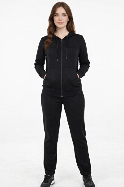 AXXEL Γυναικεία μαύρη φόρμα με 2 κλωστές μεγάλου μεγέθους-T1195