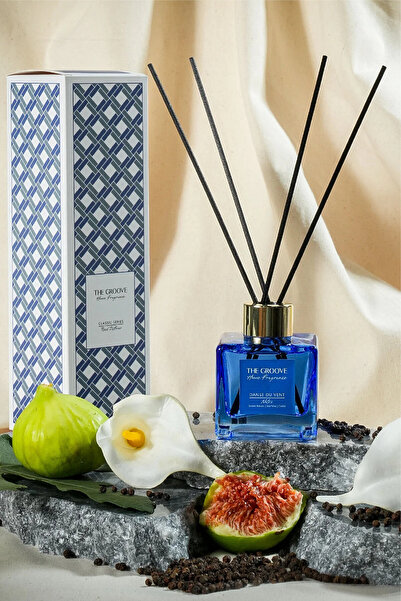 THE GROOVE Woody Jasmine 100 ml Kare Çubuklu Oda Kokusu Parfümü Lacivert Dans...