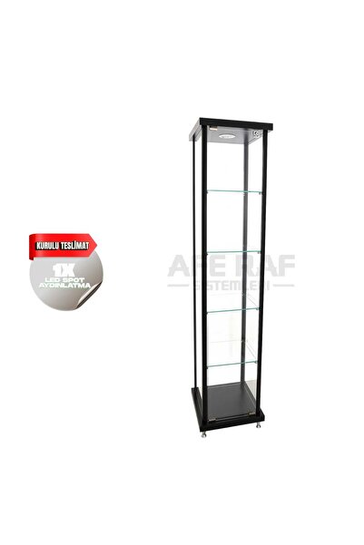 AFE DEKOR KURULU VİTRİN, CAMLI VİTRİN, KOLEKSİYON , CAM DOLAP-40X40X175