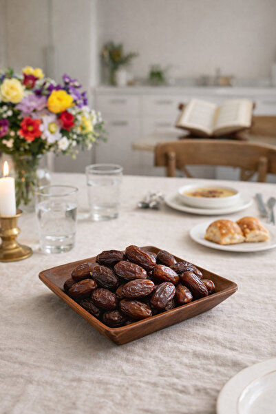 justwood طبق سلطة خشبي من الميلامين من لينجا مقاس 18×18 سم، طبق تقديم، طبق وج...