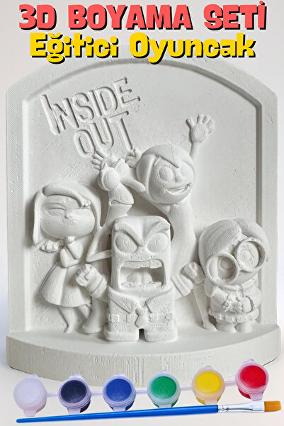 Craft3D Atölye Ters Yüz-Inside Out 15 Cm Boyunda  Beton/taş/figür/büst Boyama...
