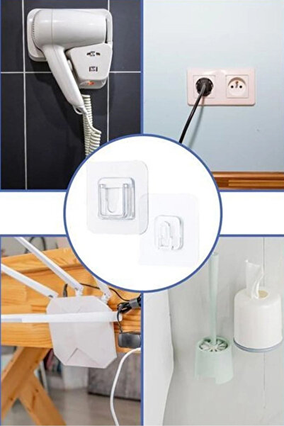 hipiylow 1 Set Eşya Sabitleme Askısı Yapışkanlı Geçmeli Klips Banyo Mutfak Du...