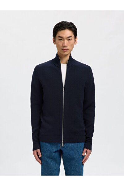 Selected Homme Strickjacke High Neck Reißverschluss