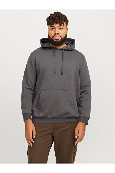 Jack & Jones Plus Kapuzenpullover Plus Size Einfarbig Kapuzenpullover
