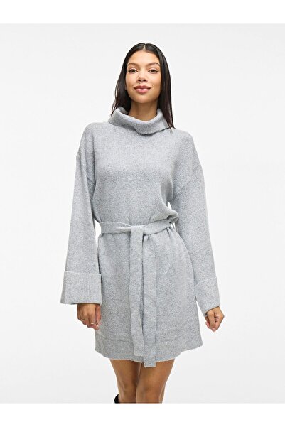 VILA Pletené šaty s páskem v pase