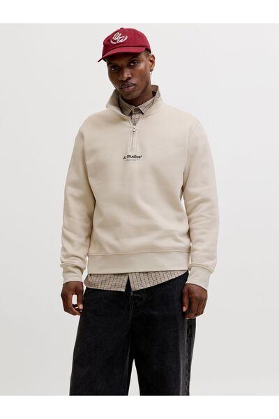 Jack & Jones Sweatshirt mit halbem Reißverschluss Gedruckt Sweatshirt mit hal...