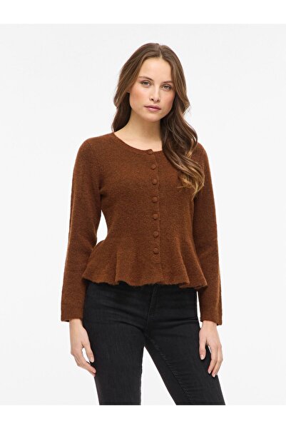 VILA Strickjacke VILUNA Peplum