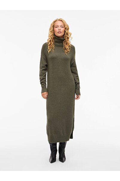 VILA Maxikleid Rollkragen