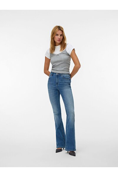 Vero Moda Ausgestellt VMGIGI Hohe Taille Ausgestellt Jeans