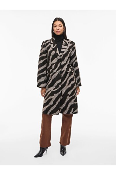 VILA Langer Mantel VISIMBA Animalprint