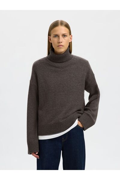 Selected Femme Pullover Wollgemisch Rollkragen
