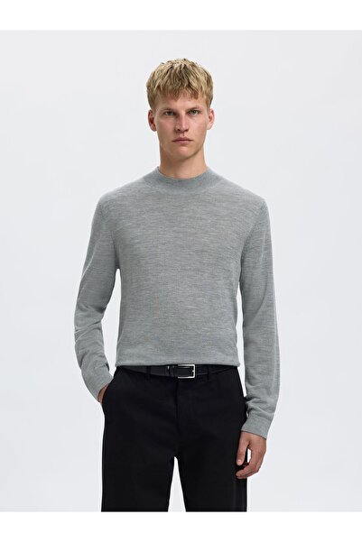 Selected Homme Mock Neck Pullover 100% Merinowoll