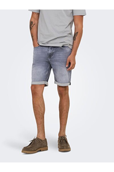 Only & Sons Jeans-Shorts ONSPLY Mittlere Taille Normal geschnitten Shorts