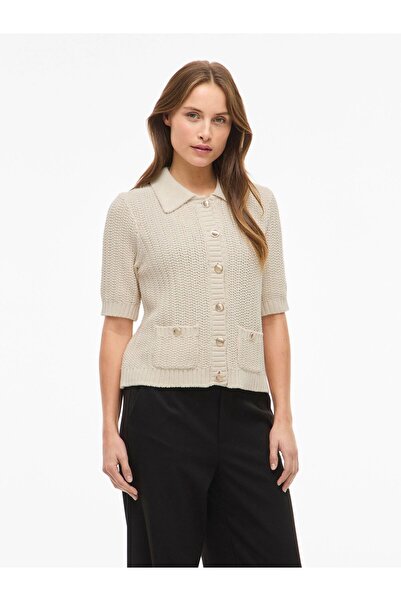 VILA Strickjacke VIGEORGIE Kurzarm