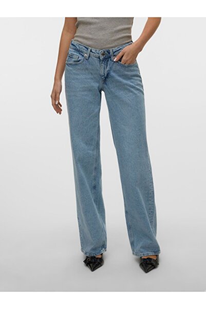 Vero Moda Weit geschnitten VMVANESSA Niedrige Taille Weiter Beinschnitt Jeans