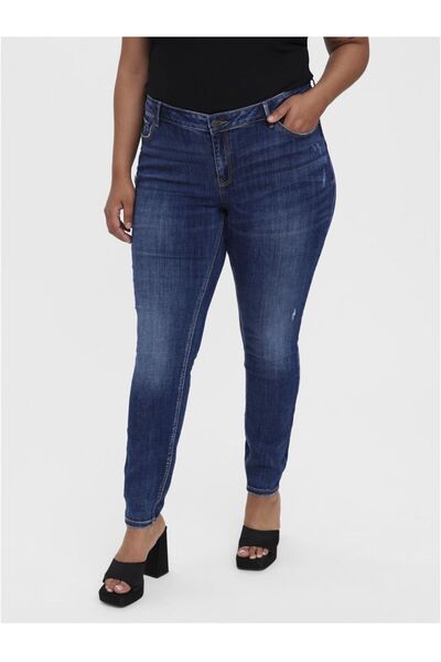 Veromoda Curve Slim Fit Jeans VMCSEVEN Mid Rise Skinny Fit Jeans