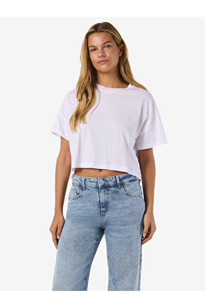 Noisy May Oberteil Semi-Cropped Kurzarm