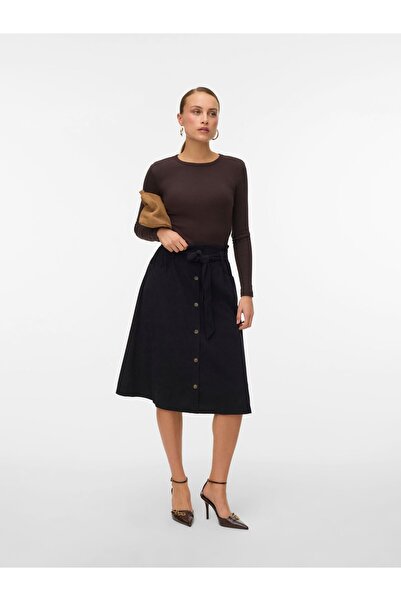 Vero Moda Rock VMVILJA Hohe Taille Cord Midirock