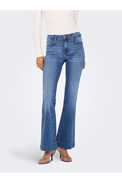 ONLY Schlaghosen-Jeans ONLBLUSH Mittlere Taille Retro-Fit, ausgestellt Jeans