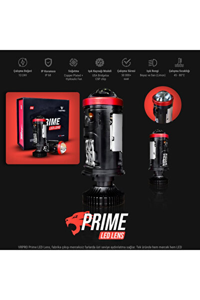 vr pro h4 Mercekli Lens Led Far şimşek etkili led zenon