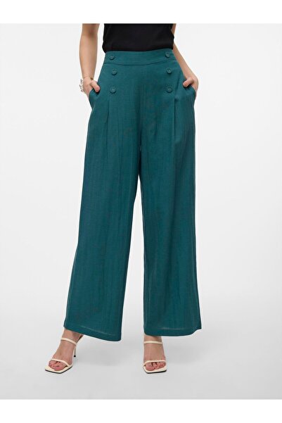 Vero Moda Hose mit weitem Beinschnitt VMGISELLE Hohe Taille Hose