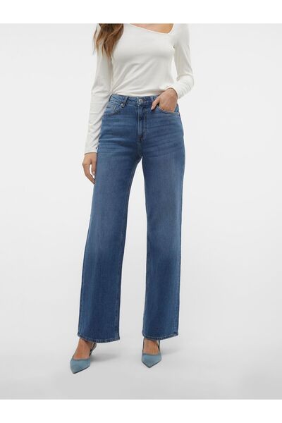 Vero Moda Weit geschnitten VMTESSA Hohe Taille Weiter Beinschnitt Jeans