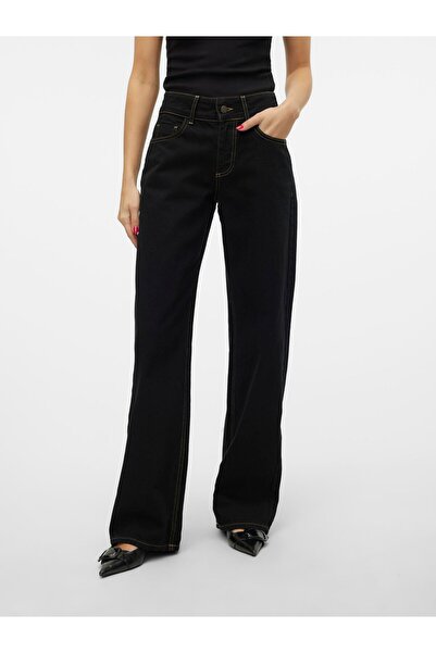 Something New Straight-Fit SNRANCY Mittlere Taille Weiter Beinschnitt Jeans