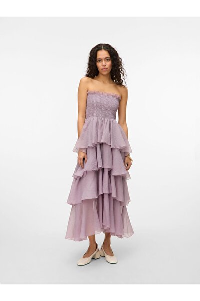 Vero Moda Kleid VMDELILAH Langes Kleid