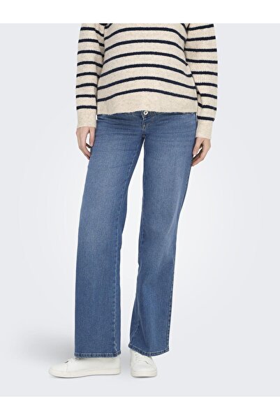 ONLY MATERNITY Jeans mit weitem Bein OLMSNOW Hohe Taille Weiter Beinschnitt J...