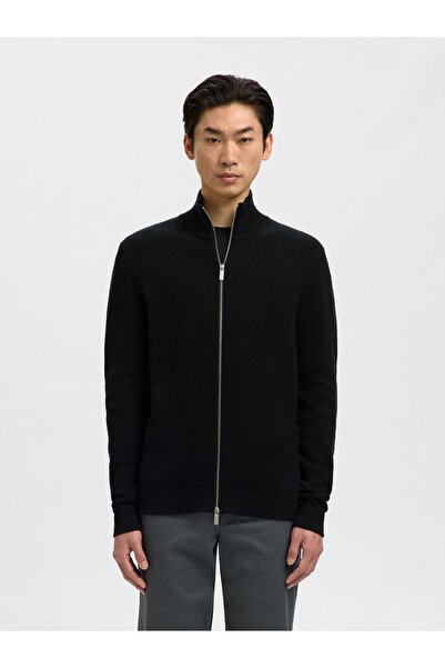 Selected Homme Strickjacke High Neck Reißverschluss