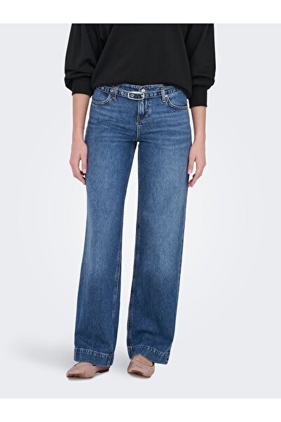 ONLY Jeans mit weitem Bein ONLBRENDA Niedrige Taille Weiter Beinschnitt Jeans