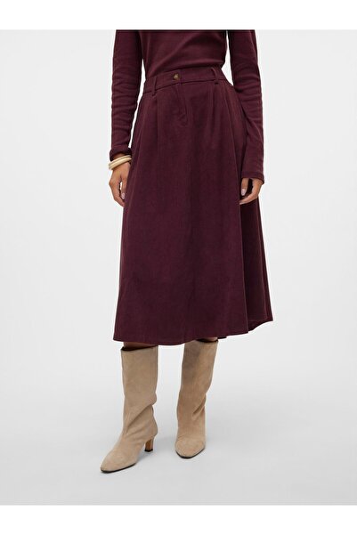 Vero Moda Rock VMVIENNA Hohe Taille Cord Samtrock