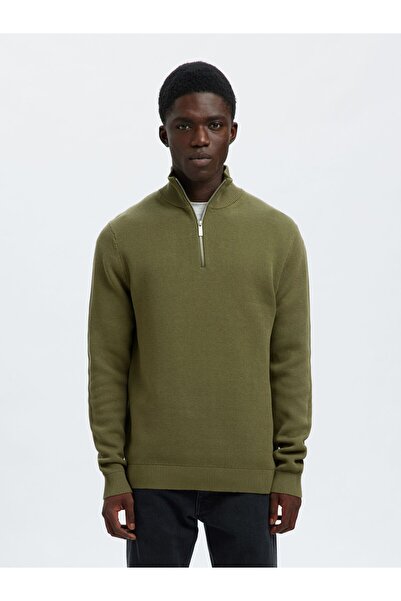 Selected Homme Pullover mit halbem Reißverschluss
