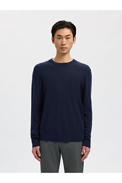 Selected Homme Pullover mit Rundhalsausschnitt 100% Merinowoll