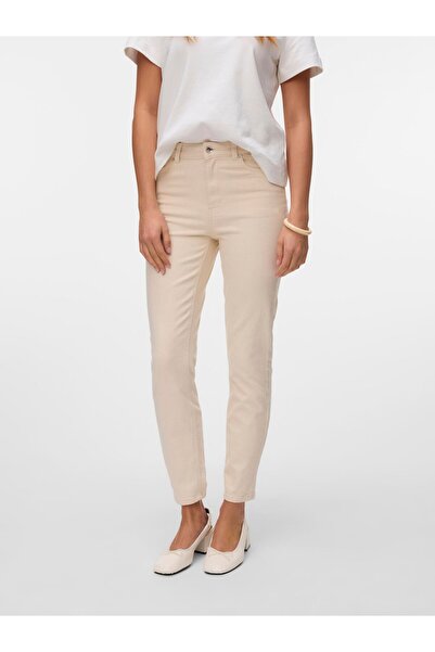 Vero Moda Straight-Fit VMBRENDA Hohe Taille Gerade geschnitten Knöchel Jeans