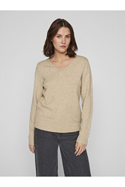 VILA Strickpullover VIRIL V-Ausschnitt