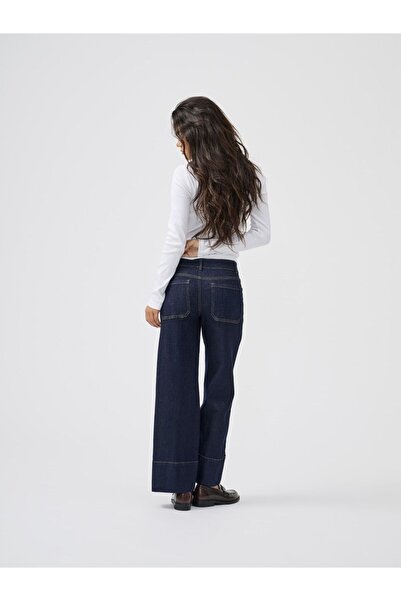 ONLY Jeans mit weitem Bein ONLMADISON Hohe Taille Weiter Beinschnitt Verkürzt...