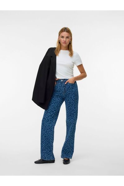 Vero Moda Weit geschnitten VMTESSA Hohe Taille Weite Passform - kurz geschnit...