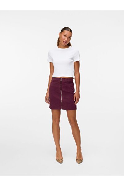 Vero Moda Rock mit Shorts VMVIENNA Hohe Taille Cord Midirock